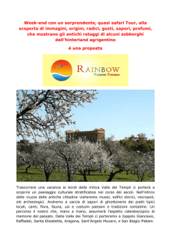 Scarica il catalogo - Rainbow Vacanze Turismo