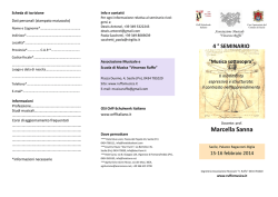 4° seminario Marcella Sanna - Associazione Musicale Vincenzo Ruffo