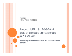 Incontri IeFP APC-Marazzi settembre 2014