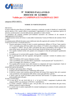 Regolamento PVM 14-15 - CSI Comitato di Gubbio