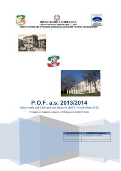 P.O.F. 2013-2014 - Pacifici e De Magistris