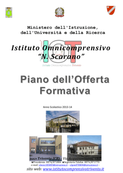 P.O.F. 2013/2014 - istitutocomprensivotrivento.it
