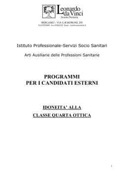 programmi per i candidati esterni