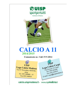 nr.3 del 19.09.2014 - Sporting Club Sassuolo