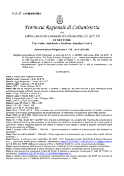 Libero Consorzio Comunale di Caltanissetta (lr 8/2014)