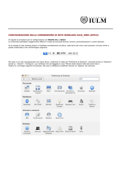 configurazione della connessione di rete wireless iulm_web (apple)