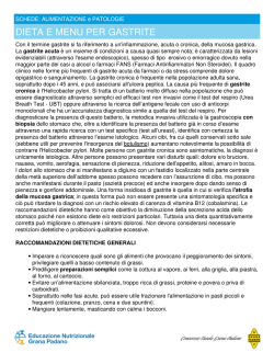 dieta e menu per gastrite - Educazione Nutrizionale Grana Padano