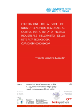 R09_Relazione Tecnica L10 - Università degli Studi di Parma