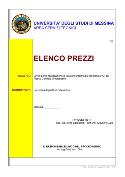 ELENCO PREZZI - Università degli Studi di Messina