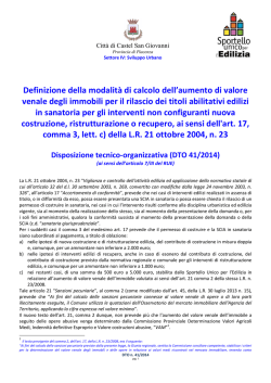 DTO 41-2014 Calcolo oblazione SCIA in sanatoria