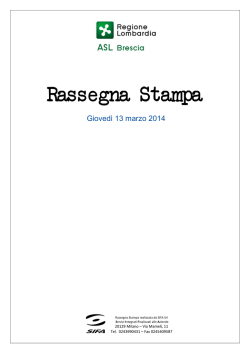 Rassegna Stampa - ASL di Brescia