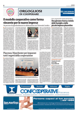 Orgogliosi di Cooperare - Confcooperative Piacenza