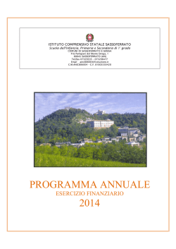 PROGRAMMA ANNUALE 2014 - Istituto Comprensivo Sassoferrato