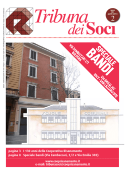 pubblicato n.2 aprile 2014 - Cooperativa Risanamento Bologna