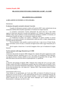 Bilancio 2007 - Fondazione Livorno