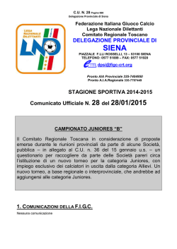 SIENA - Figc - Comitato Regionale Toscana