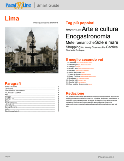 Lima Avventura Arte e cultura Enogastronomia