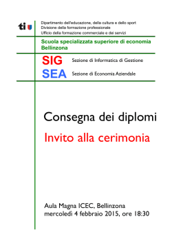Invito cerimonia consegna diplomi (2015)