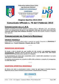 cu 76 2014-2015 - Comitato Regionale Campania