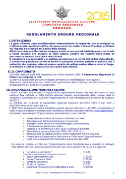 Regolamento Enduro Abruzzo 2015