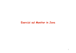 Esercizi sul Monitor in Java