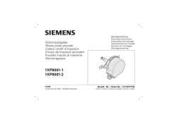 1XP8001-1 1XP8001-2 - Siemens Industry Online Support