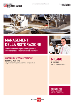 management della ristorazione - Sole 24 ore : formazione online