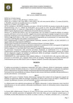Rif. Co.Co.Co. DISMET/03/2015 - Università degli Studi di Napoli