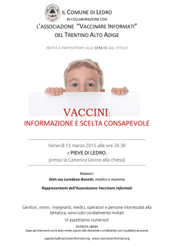 Scarica il volantino - associazione vaccinare informati