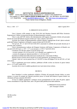 Graduatoria definitiva docenti ruolo infanzia decreto 15.04.2014