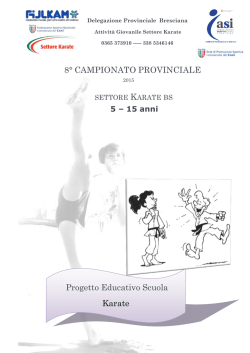 Regolamento 8° Trofeo Bresciano Karate