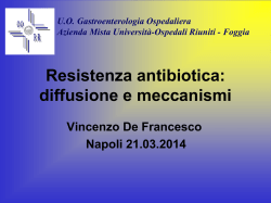 Resistenza antibiotica: diffusione e meccanismi