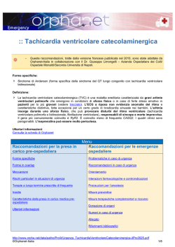 :: Tachicardia ventricolare catecolaminergica