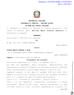 Sentenza n. 363/2014 pubbl. il 23/05/2014 RG n. 2297/2011