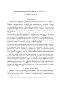 IL MISTERO ISOPERIMETRICO DI ZENODORO 1. Introduzione In