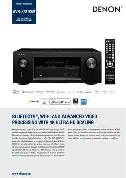 bluetooth®, wi-fi and advanced video processing with 4k ultra hd