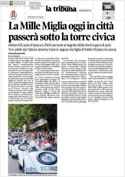 La Tribuna 15-05-2014 - Comune di Castelfranco Veneto