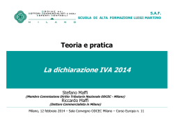 La dichiarazione IVA 2014 a cura di Stefano e Riccardo Maffi