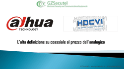 Scarica la presentazione del sistema HDCVI