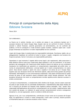 Principi di comportamento (Gruppo Alpiq) PDF