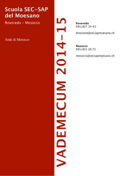 Vademecum Mesocco 2014-15_Versione 26.06.14 - Scuola SEC-SAP