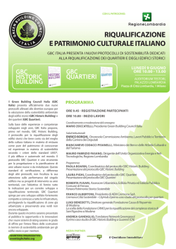 Scarica la locandina programma - Green Building Council Italia