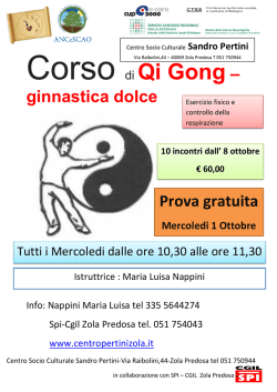 locandina QI-Gong - Bologna Solidale