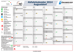 Abfuhrkalender 2014 Augustdorf