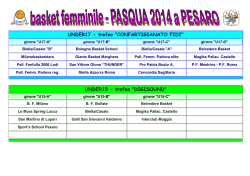 PASQUA 2014 - Basket Femminile Pesaro