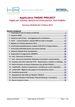 Applicativo PAGHE PROJECT - HR Infinity