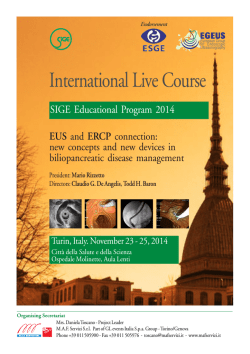 SIGE International Live Course - EUS and ERCP connection