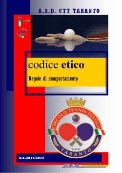 codice etico - ASD CTT TARANTO