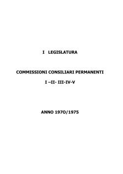 i legislatura - Consiglio regionale della Puglia