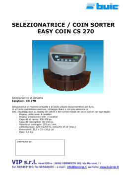 SELEZIONATRICE / COIN SORTER EASY COIN CS 270